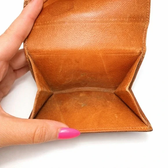 Louis Vuitton Monogram Snap Wallet Vintage Brown Canvas LV Authentic - Picture 7 of 8